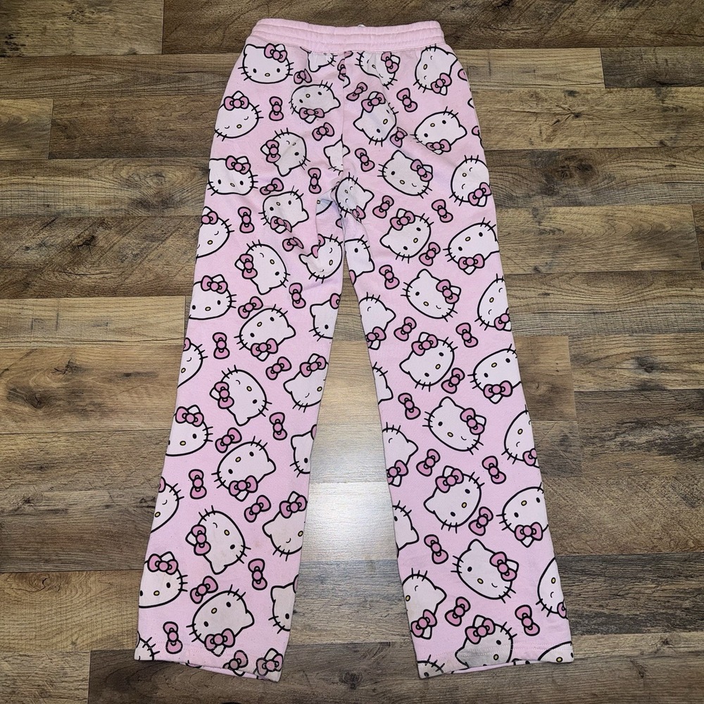 Hello Kitty Pajama Pants Sanrio Anime Elastic Waist And Hem Trousers Sz XXS (00) - Picture 2 of 9